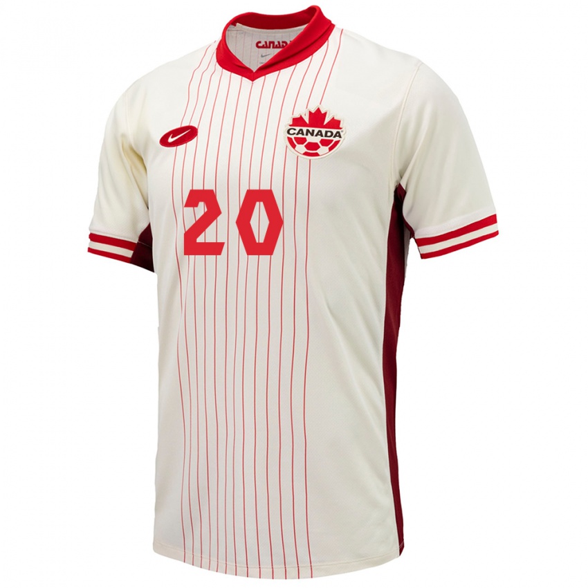 Niño Camiseta Canadá Cloe Lacasse #20 Blanco 2ª Equipación 24-26 La Camisa México