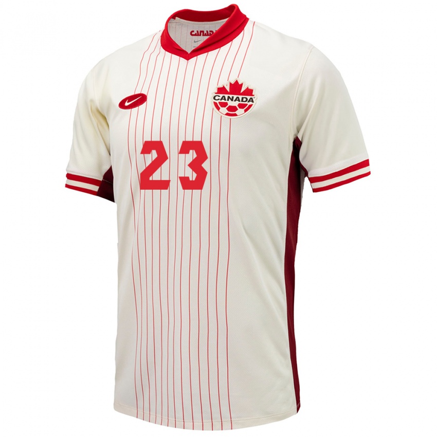 Niño Camiseta Canadá Bianca St Georges #23 Blanco 2ª Equipación 24-26 La Camisa México