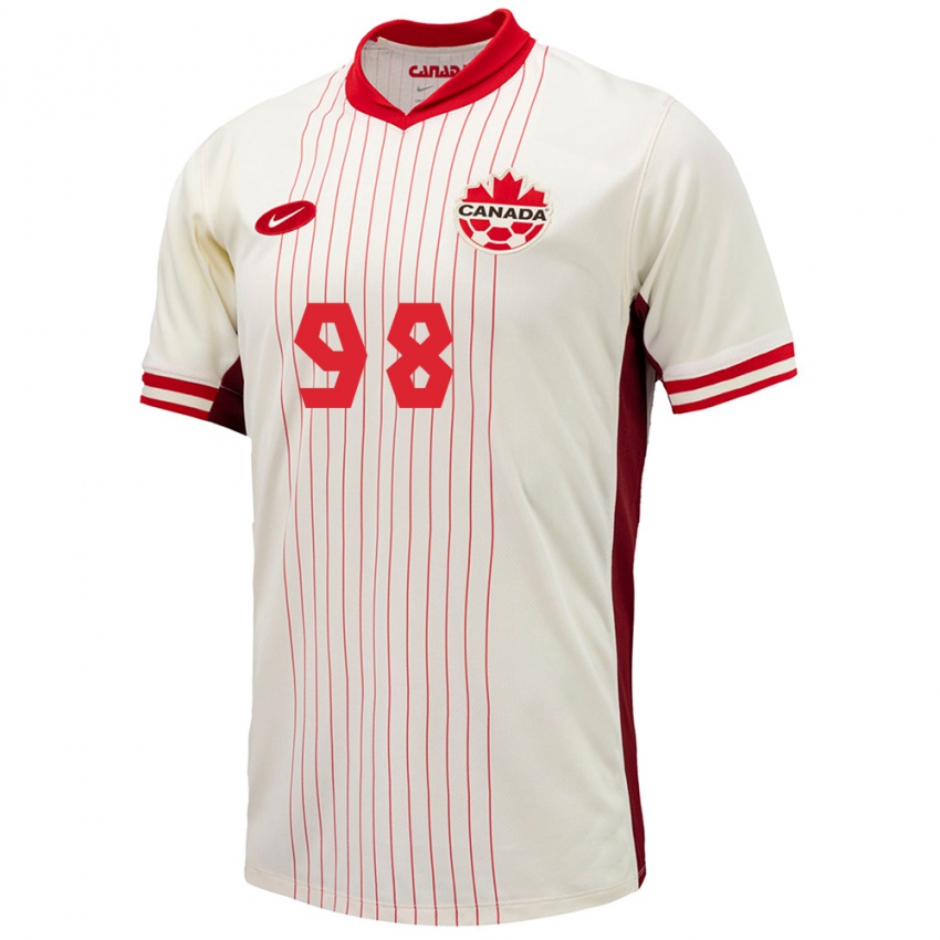 Niño Camiseta Canadá Olivia Smith #98 Blanco 2ª Equipación 24-26 La Camisa México