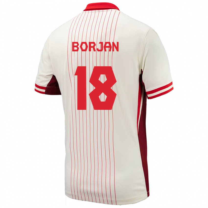 Niño Camiseta Canadá Milan Borjan #18 Blanco 2ª Equipación 24-26 La Camisa México