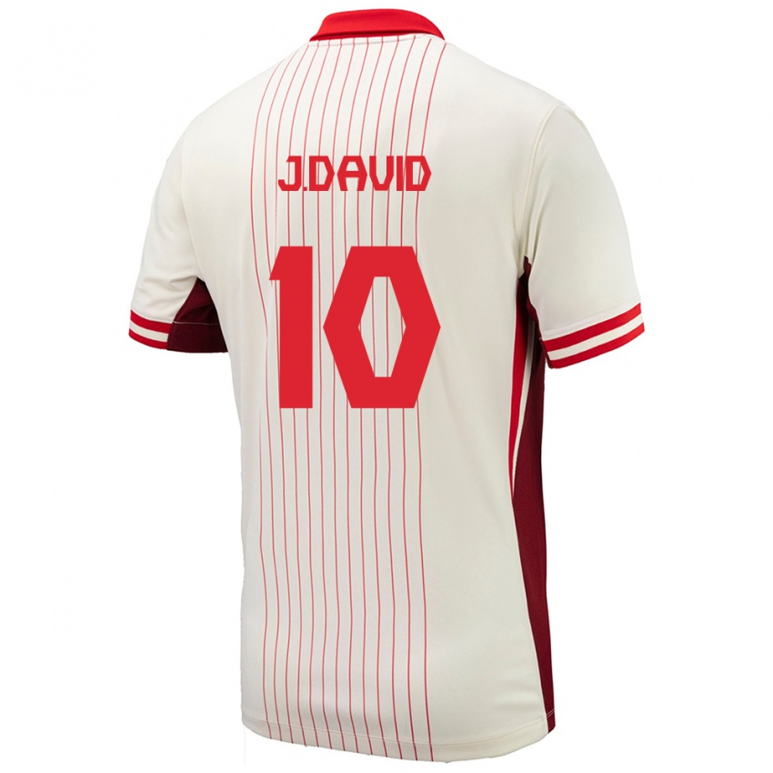 Niño Camiseta Canadá Jonathan David #10 Blanco 2ª Equipación 24-26 La Camisa México