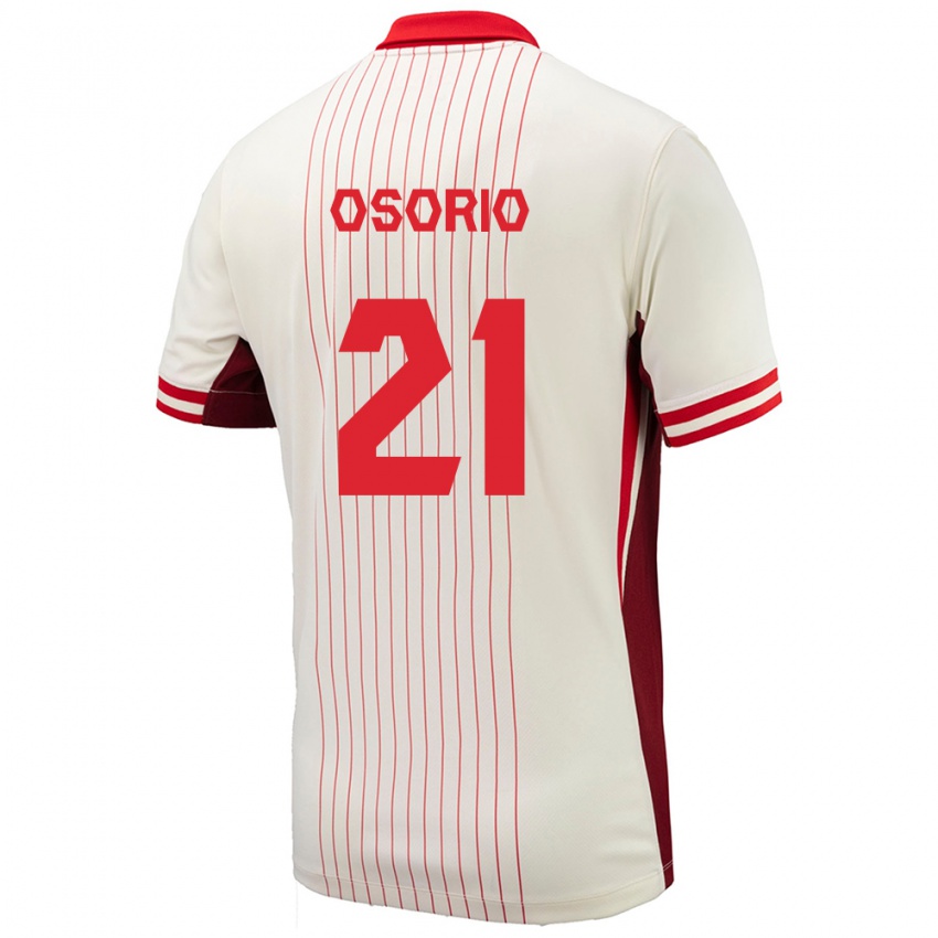 Niño Camiseta Canadá Jonathan Osorio #21 Blanco 2ª Equipación 24-26 La Camisa México