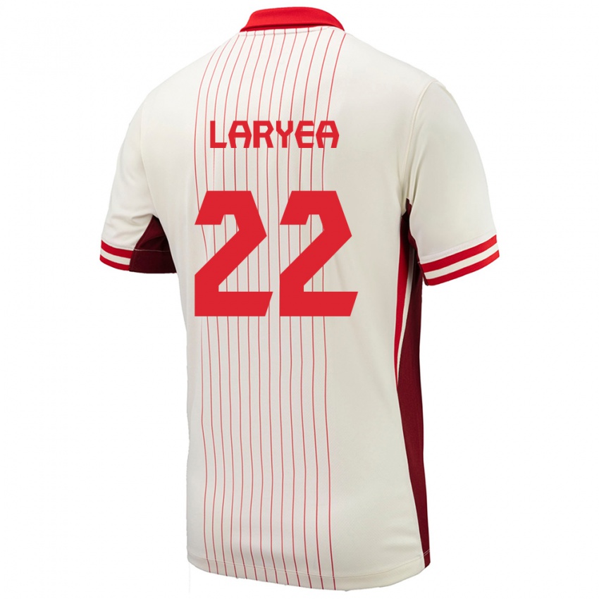 Niño Camiseta Canadá Richie Laryea #22 Blanco 2ª Equipación 24-26 La Camisa México