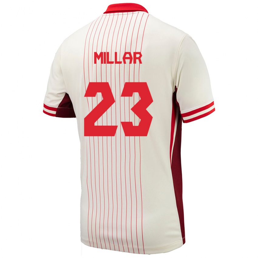 Niño Camiseta Canadá Liam Millar #23 Blanco 2ª Equipación 24-26 La Camisa México