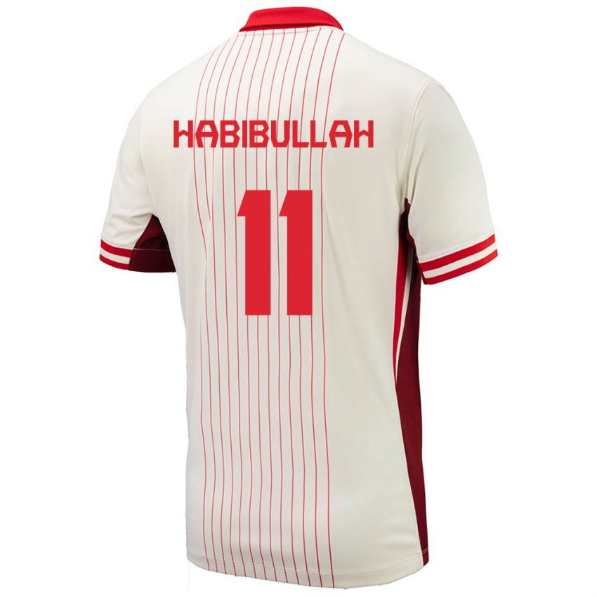 Niño Camiseta Canadá Kamron Habibullah #11 Blanco 2ª Equipación 24-26 La Camisa México