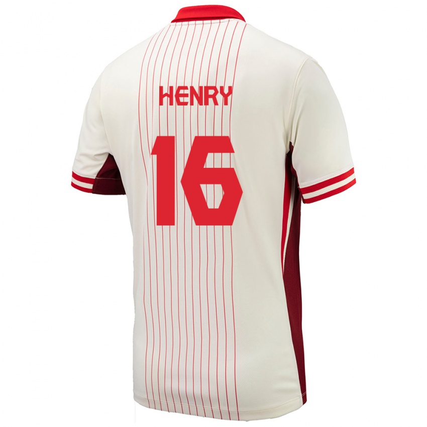 Niño Camiseta Canadá Mael Henry #16 Blanco 2ª Equipación 24-26 La Camisa México