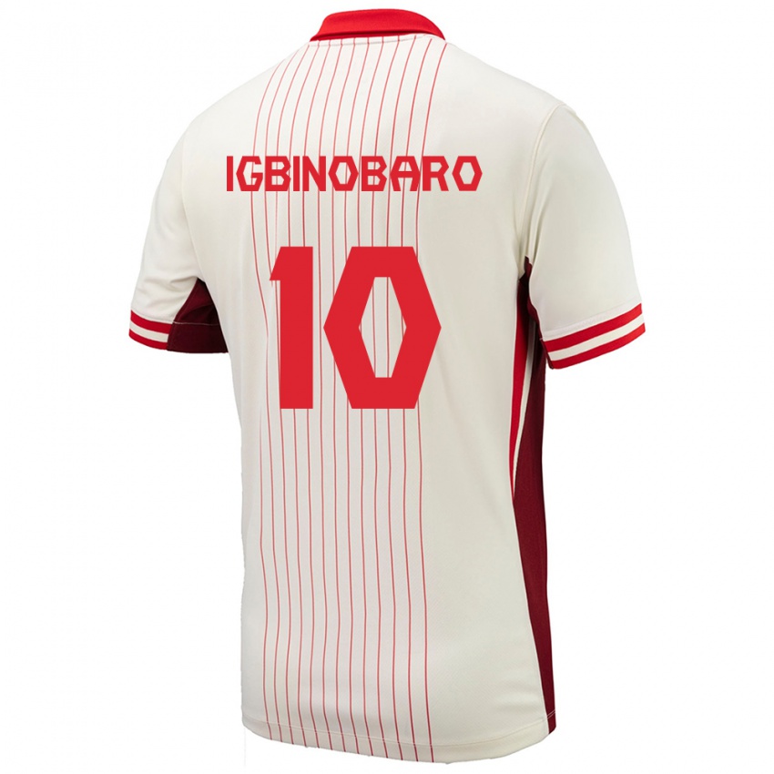 Niño Camiseta Canadá Philip Igbinobaro #10 Blanco 2ª Equipación 24-26 La Camisa México