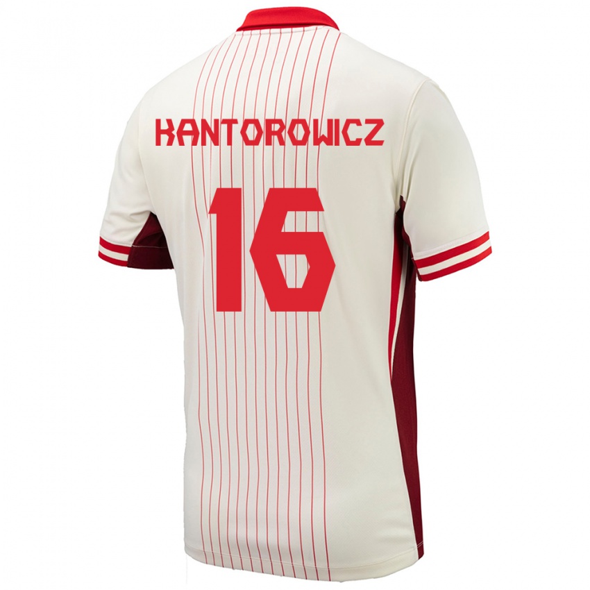 Niño Camiseta Canadá Dominic Kantorowicz #16 Blanco 2ª Equipación 24-26 La Camisa México