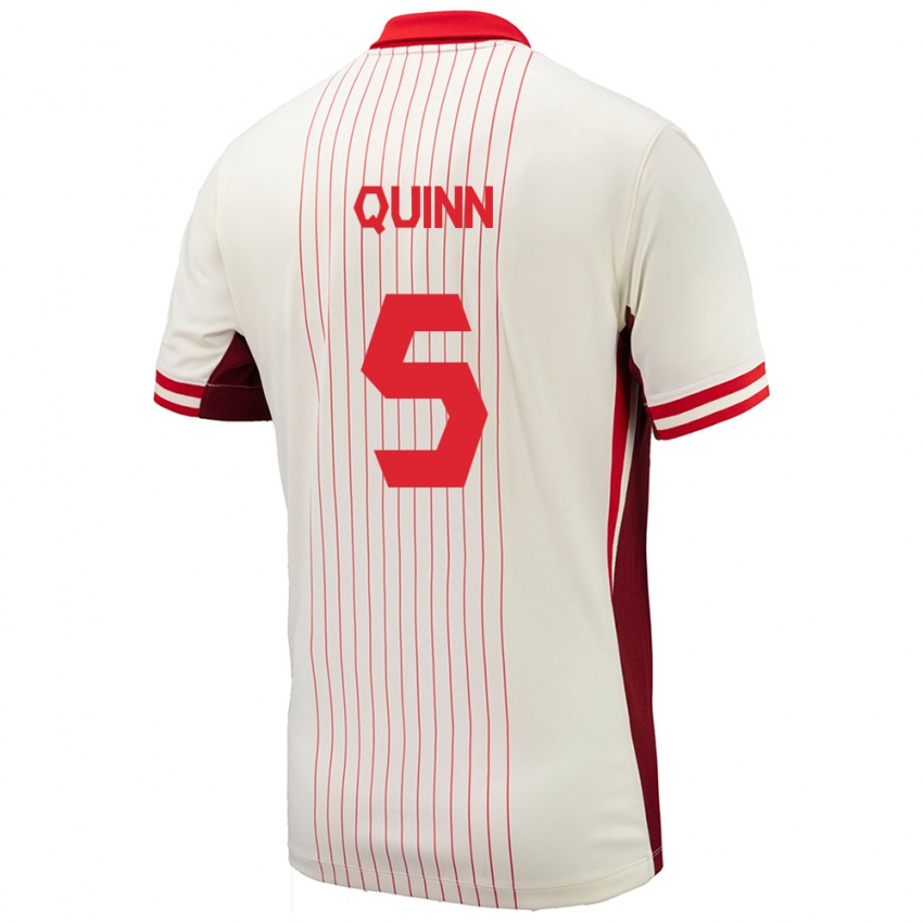 Niño Camiseta Canadá Quinn #5 Blanco 2ª Equipación 24-26 La Camisa México