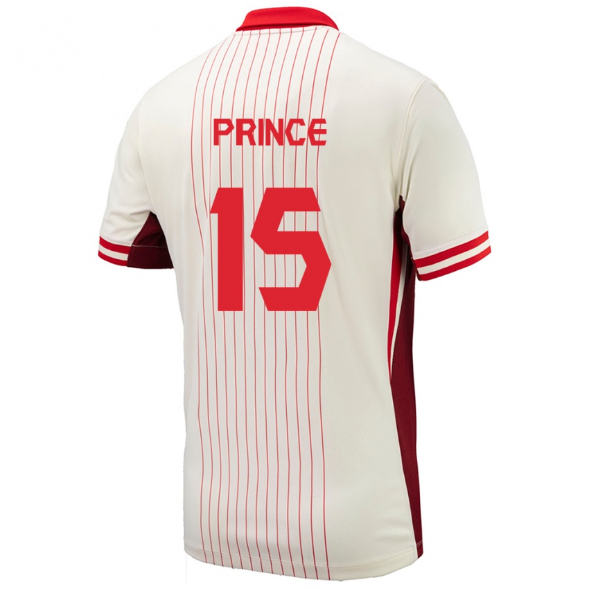 Niño Camiseta Canadá Nichelle Prince #15 Blanco 2ª Equipación 24-26 La Camisa México