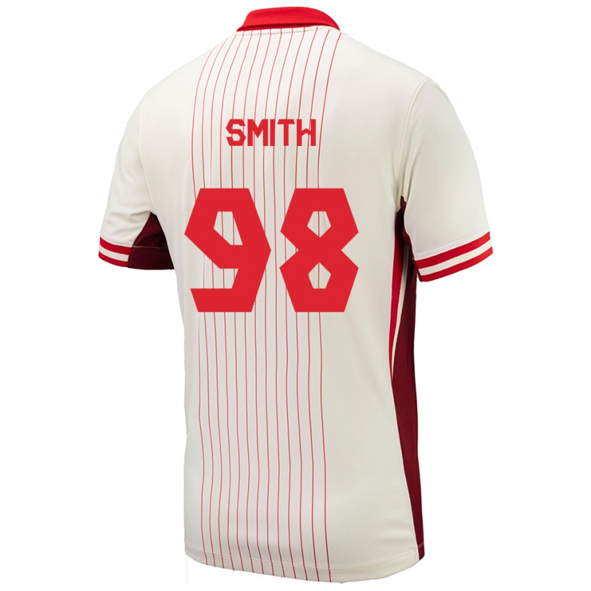 Niño Camiseta Canadá Olivia Smith #98 Blanco 2ª Equipación 24-26 La Camisa México