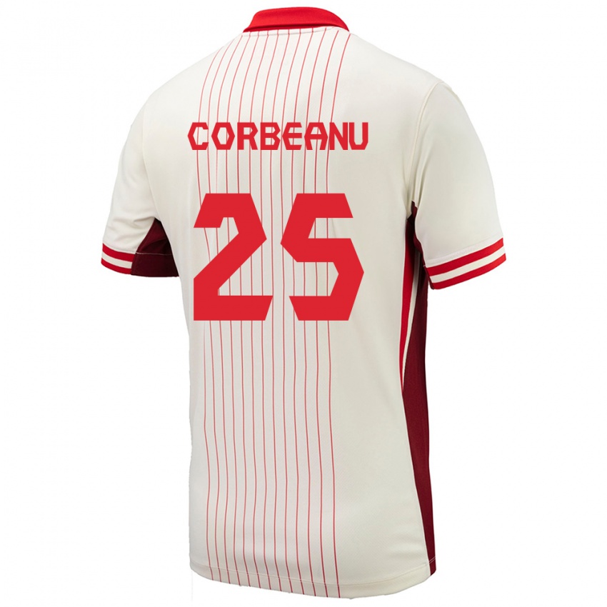 Niño Camiseta Canadá Theo Corbeanu #25 Blanco 2ª Equipación 24-26 La Camisa México