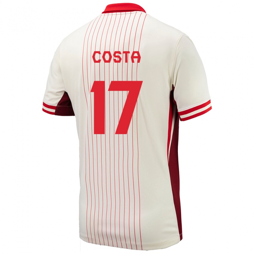 Niño Camiseta Canadá Jesse Costa #17 Blanco 2ª Equipación 24-26 La Camisa México