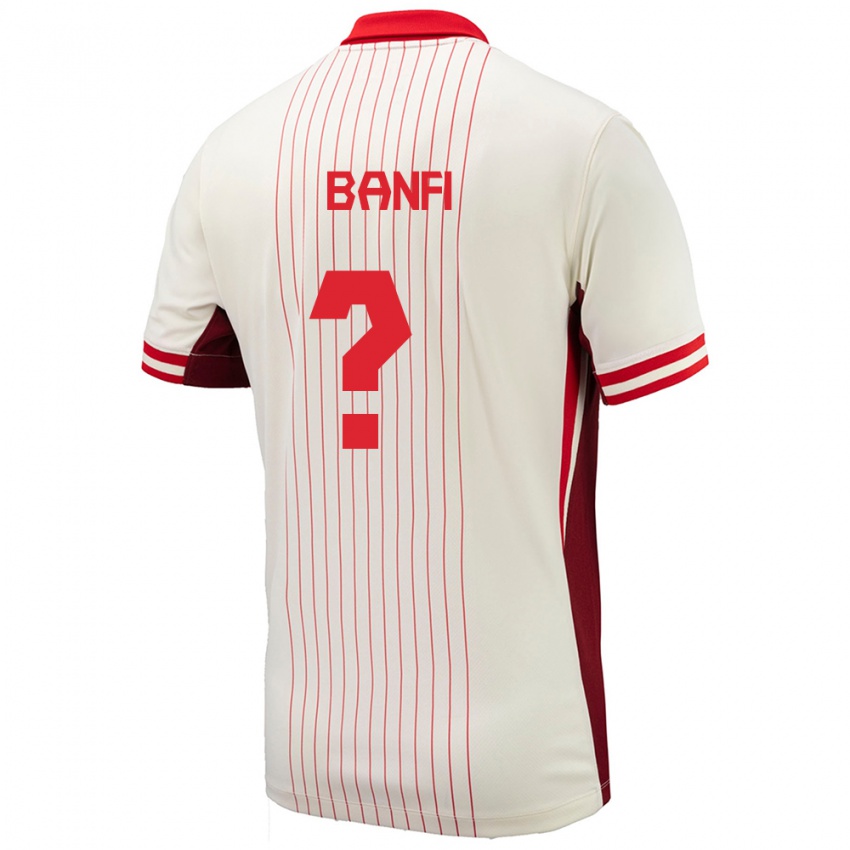 Niño Camiseta Canadá Samuel Banfi #0 Blanco 2ª Equipación 24-26 La Camisa México