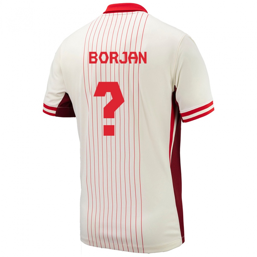 Niño Camiseta Canadá Nikola Borjan #0 Blanco 2ª Equipación 24-26 La Camisa México