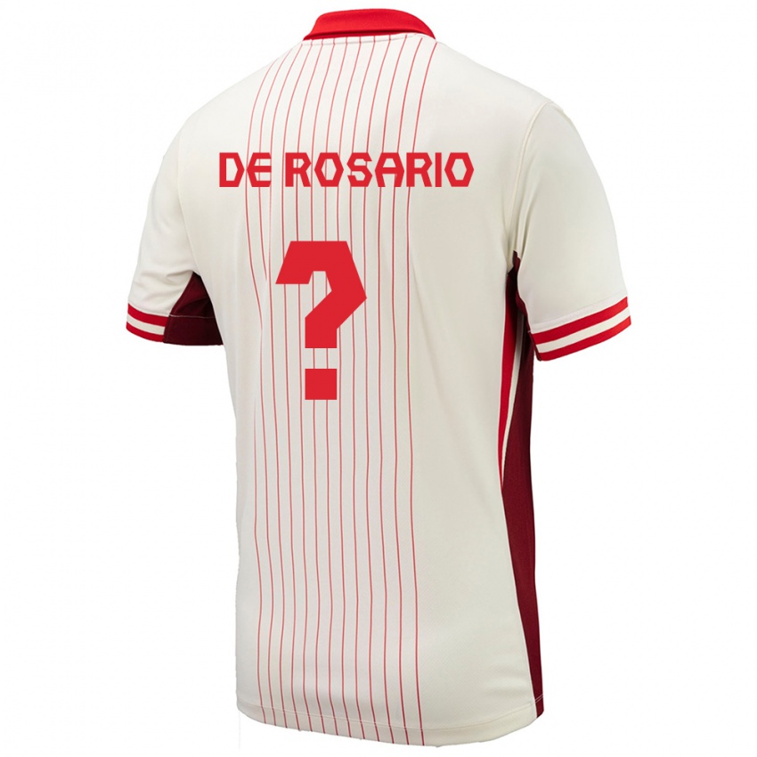 Niño Camiseta Canadá Adisa De Rosario #0 Blanco 2ª Equipación 24-26 La Camisa México