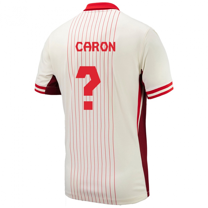 Niño Camiseta Canadá Renaud Caron #0 Blanco 2ª Equipación 24-26 La Camisa México