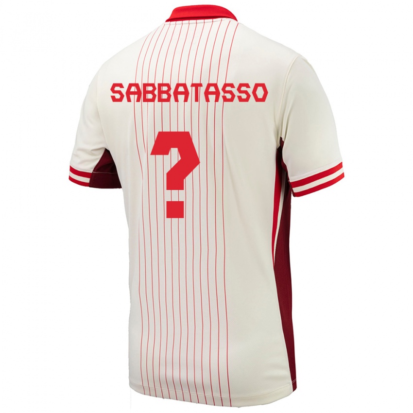 Niño Camiseta Canadá Jeronimo Sabbatasso #0 Blanco 2ª Equipación 24-26 La Camisa México