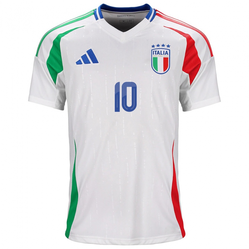 Niño Camiseta Italia Cristiana Girelli #10 Blanco 2ª Equipación 24-26 La Camisa México