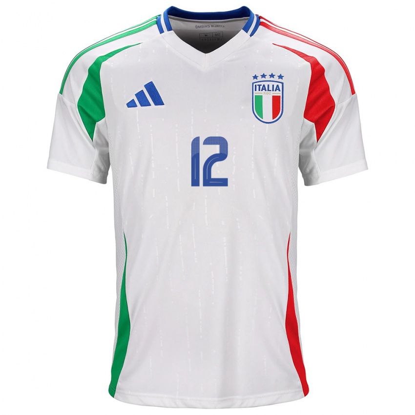 Niño Camiseta Italia Guglielmo Vicario #12 Blanco 2ª Equipación 24-26 La Camisa México