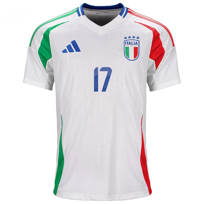 Niño Camiseta Italia Gianluca Mancini #17 Blanco 2ª Equipación 24-26 La Camisa México