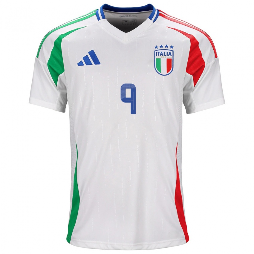 Niño Camiseta Italia Gianluca Scamacca #9 Blanco 2ª Equipación 24-26 La Camisa México