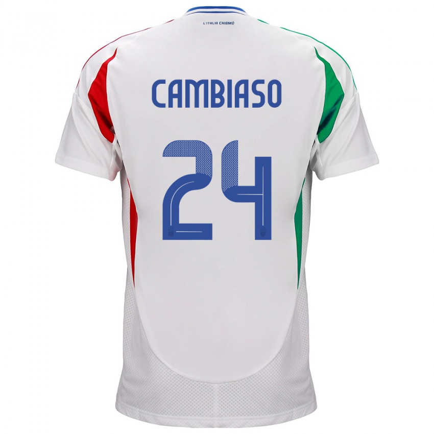 Niño Camiseta Italia Andrea Cambiaso #24 Blanco 2ª Equipación 24-26 La Camisa México