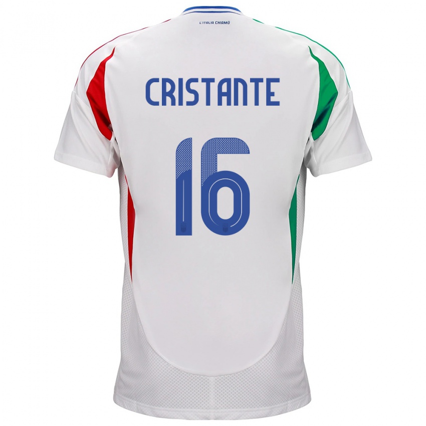 Niño Camiseta Italia Bryan Cristante #16 Blanco 2ª Equipación 24-26 La Camisa México