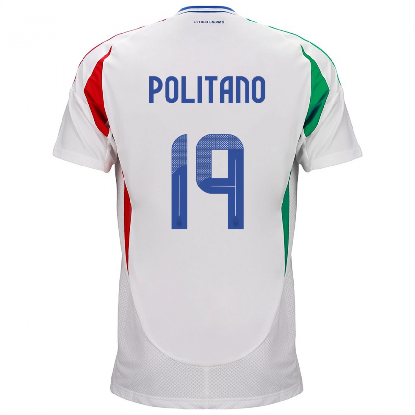 Niño Camiseta Italia Matteo Politano #19 Blanco 2ª Equipación 24-26 La Camisa México