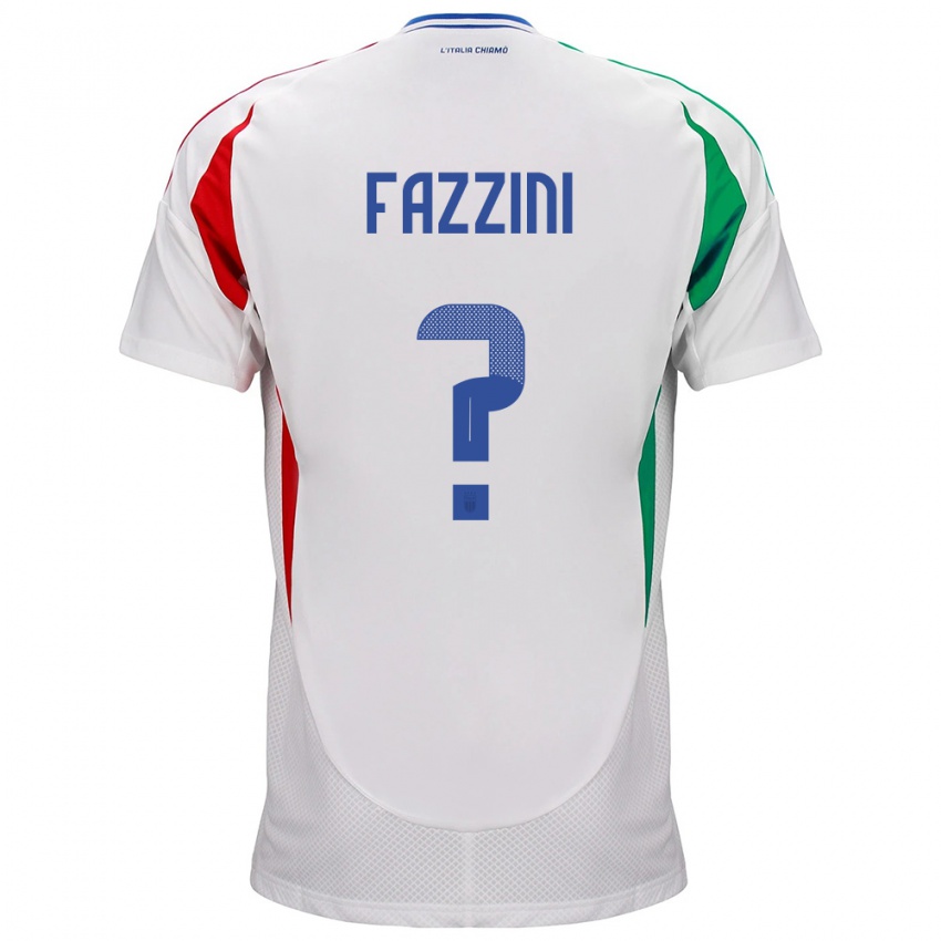 Niño Camiseta Italia Jacopo Fazzini #0 Blanco 2ª Equipación 24-26 La Camisa México