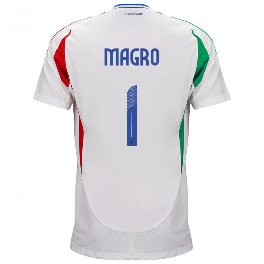 Niño Camiseta Italia Federico Magro #1 Blanco 2ª Equipación 24-26 La Camisa México