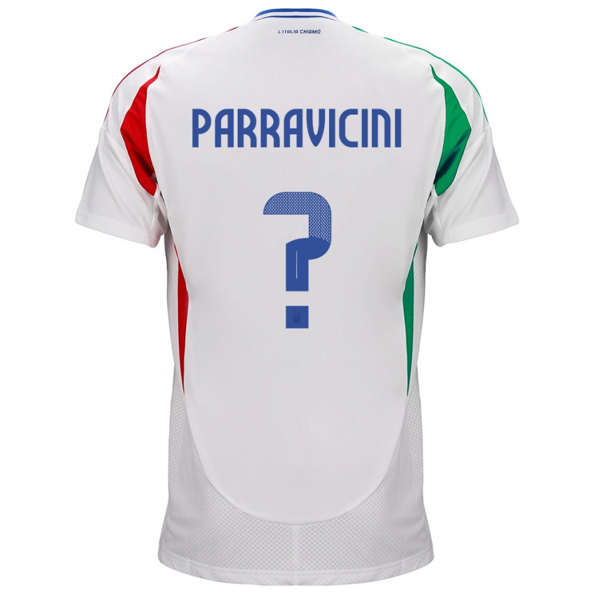 Niño Camiseta Italia Fabio Parravicini #0 Blanco 2ª Equipación 24-26 La Camisa México