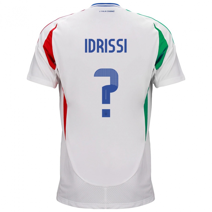 Niño Camiseta Italia Riyad Idrissi #0 Blanco 2ª Equipación 24-26 La Camisa México