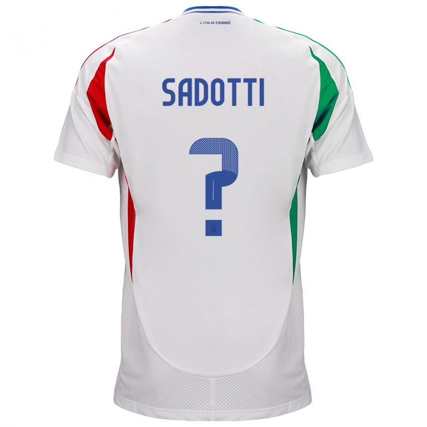 Niño Camiseta Italia Edoardo Sadotti #0 Blanco 2ª Equipación 24-26 La Camisa México