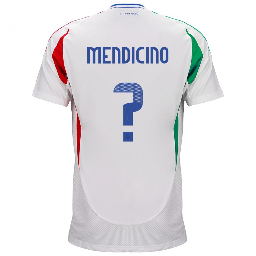 Niño Camiseta Italia Leonardo Mendicino #0 Blanco 2ª Equipación 24-26 La Camisa México