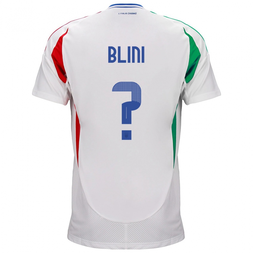 Niño Camiseta Italia Oliver Blini #0 Blanco 2ª Equipación 24-26 La Camisa México