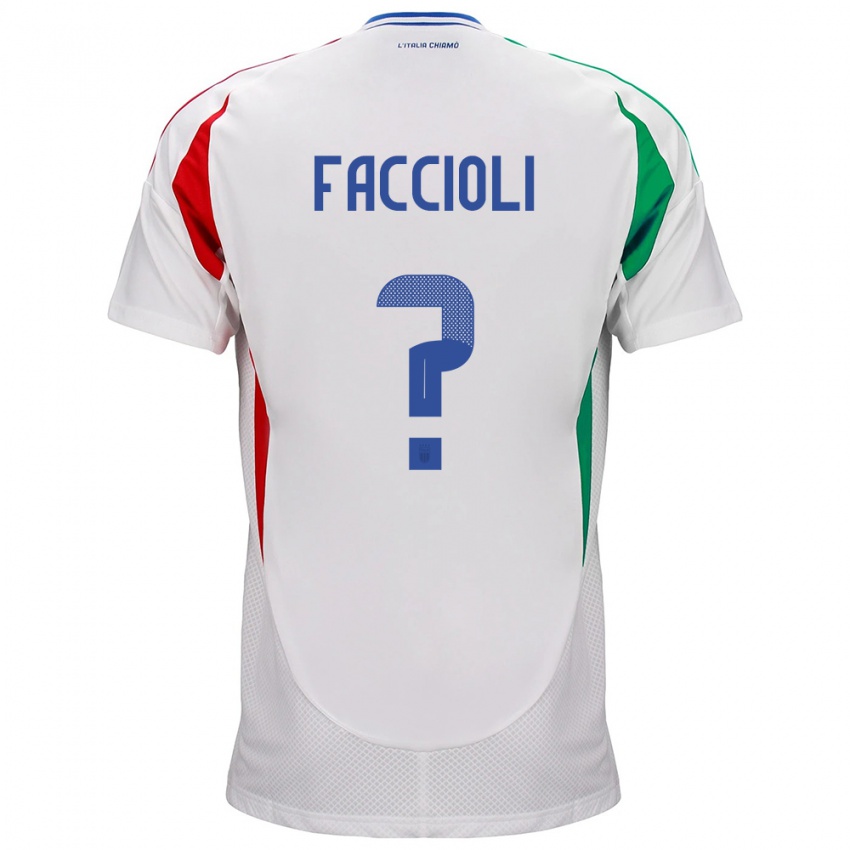 Niño Camiseta Italia Pietro Faccioli #0 Blanco 2ª Equipación 24-26 La Camisa México