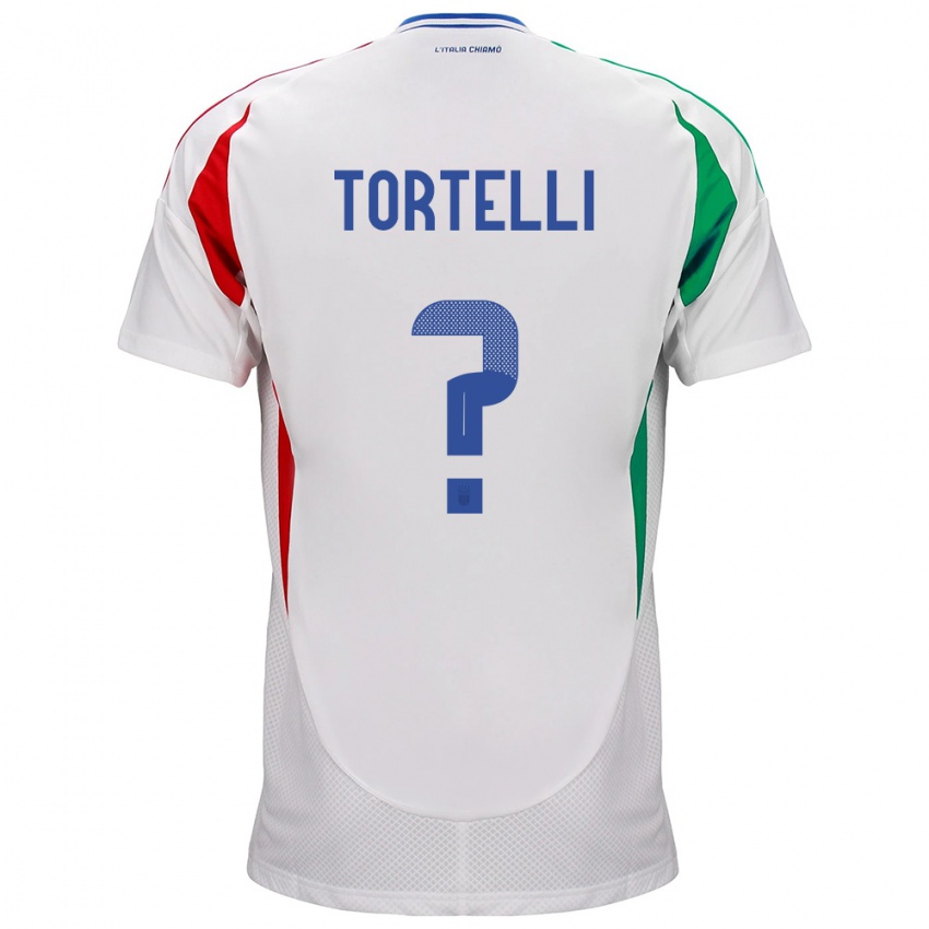 Niño Camiseta Italia Alice Tortelli #0 Blanco 2ª Equipación 24-26 La Camisa México