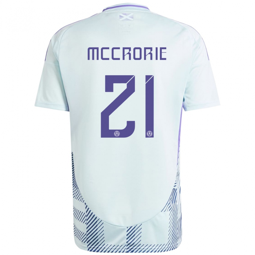 Niño Camiseta Escocia Robby Mccrorie #21 Azul Menta Claro 2ª Equipación 24-26 La Camisa México