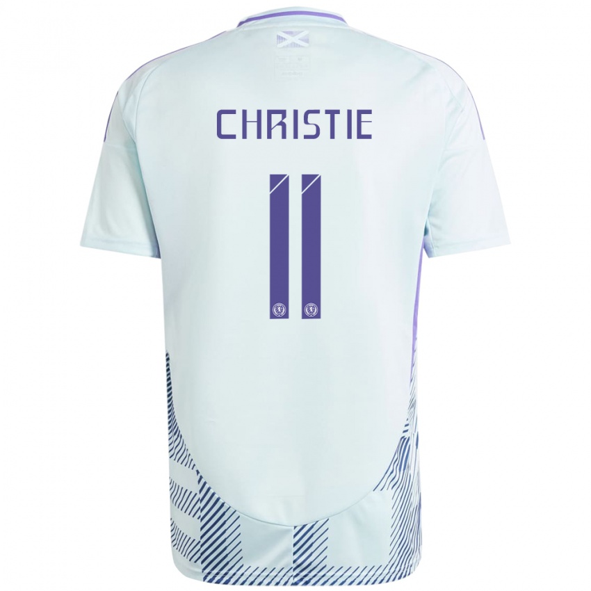 Niño Camiseta Escocia Ryan Christie #11 Azul Menta Claro 2ª Equipación 24-26 La Camisa México