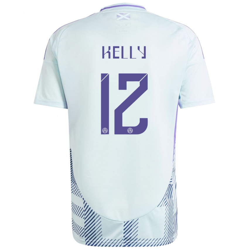 Niño Camiseta Escocia Liam Kelly #12 Azul Menta Claro 2ª Equipación 24-26 La Camisa México