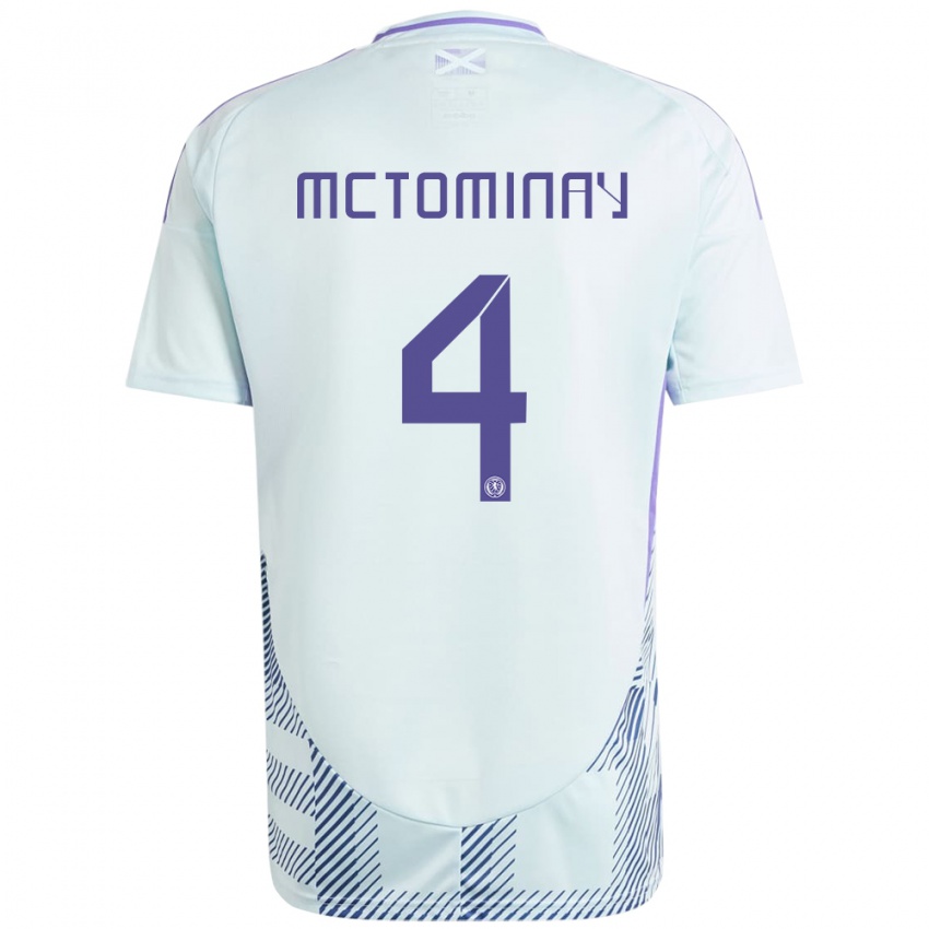 Niño Camiseta Escocia Scott Mctominay #4 Azul Menta Claro 2ª Equipación 24-26 La Camisa México