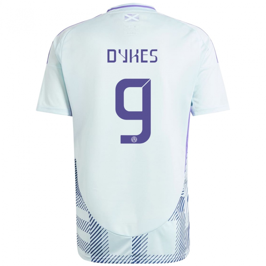 Niño Camiseta Escocia Lyndon Dykes #9 Azul Menta Claro 2ª Equipación 24-26 La Camisa México