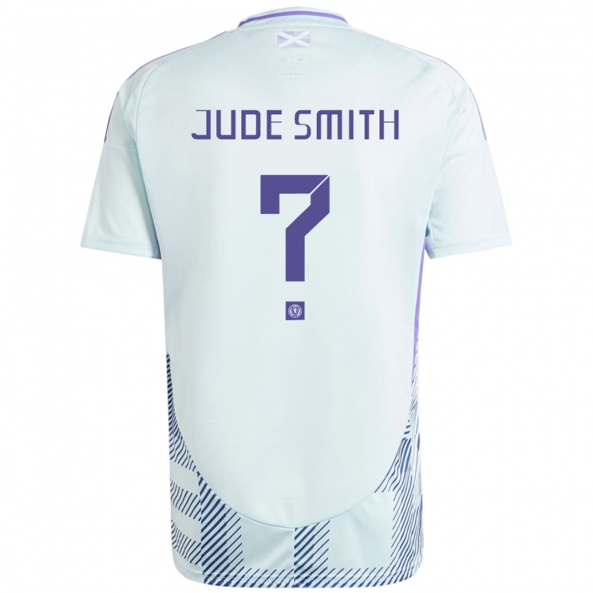 Niño Camiseta Escocia Jude Smith #0 Azul Menta Claro 2ª Equipación 24-26 La Camisa México