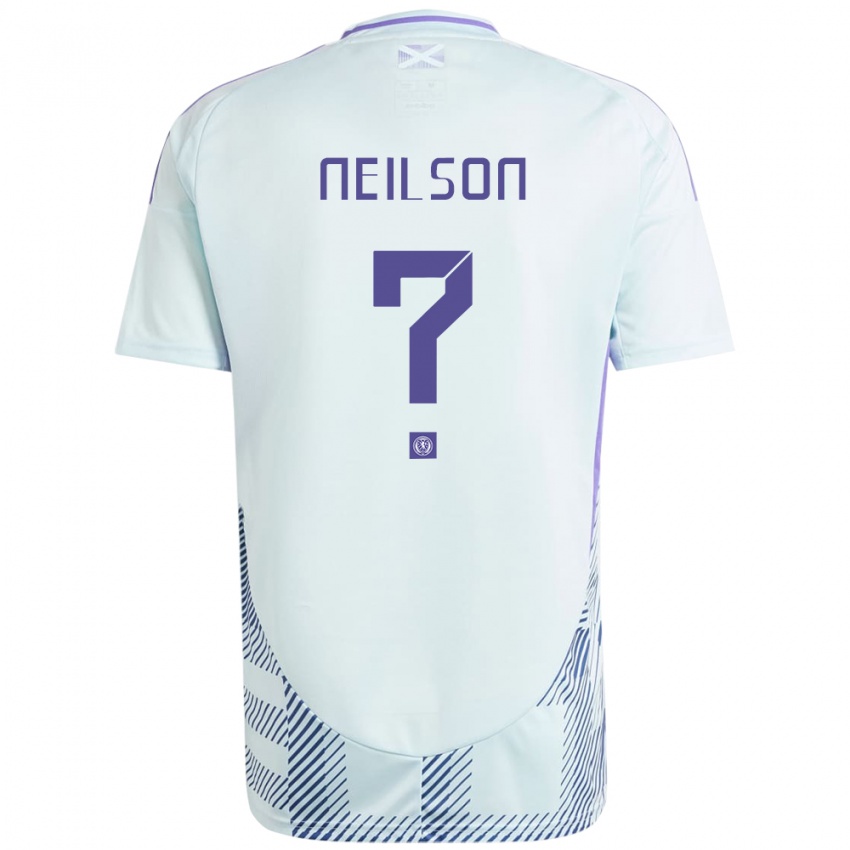 Niño Camiseta Escocia Lewis Neilson #0 Azul Menta Claro 2ª Equipación 24-26 La Camisa México