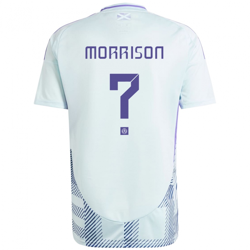 Niño Camiseta Escocia Liam Morrison #0 Azul Menta Claro 2ª Equipación 24-26 La Camisa México