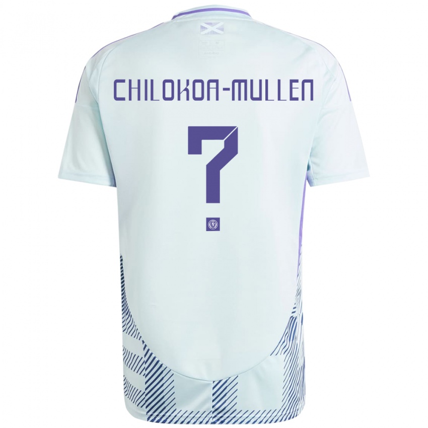 Niño Camiseta Escocia Jeremiah Chilokoa-Mullen #0 Azul Menta Claro 2ª Equipación 24-26 La Camisa México