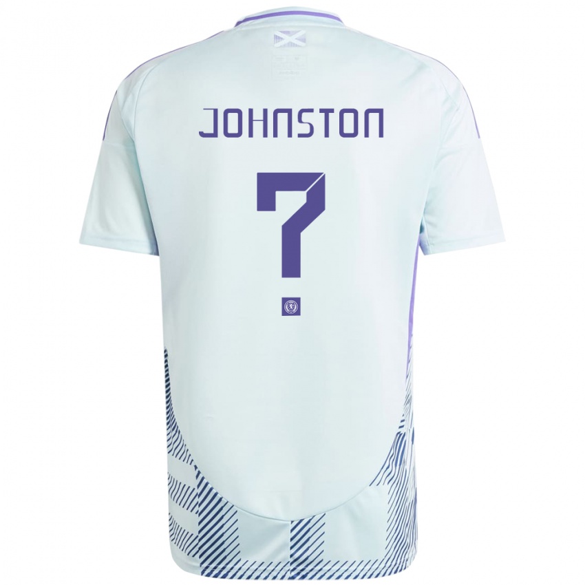 Niño Camiseta Escocia Max Johnston #0 Azul Menta Claro 2ª Equipación 24-26 La Camisa México