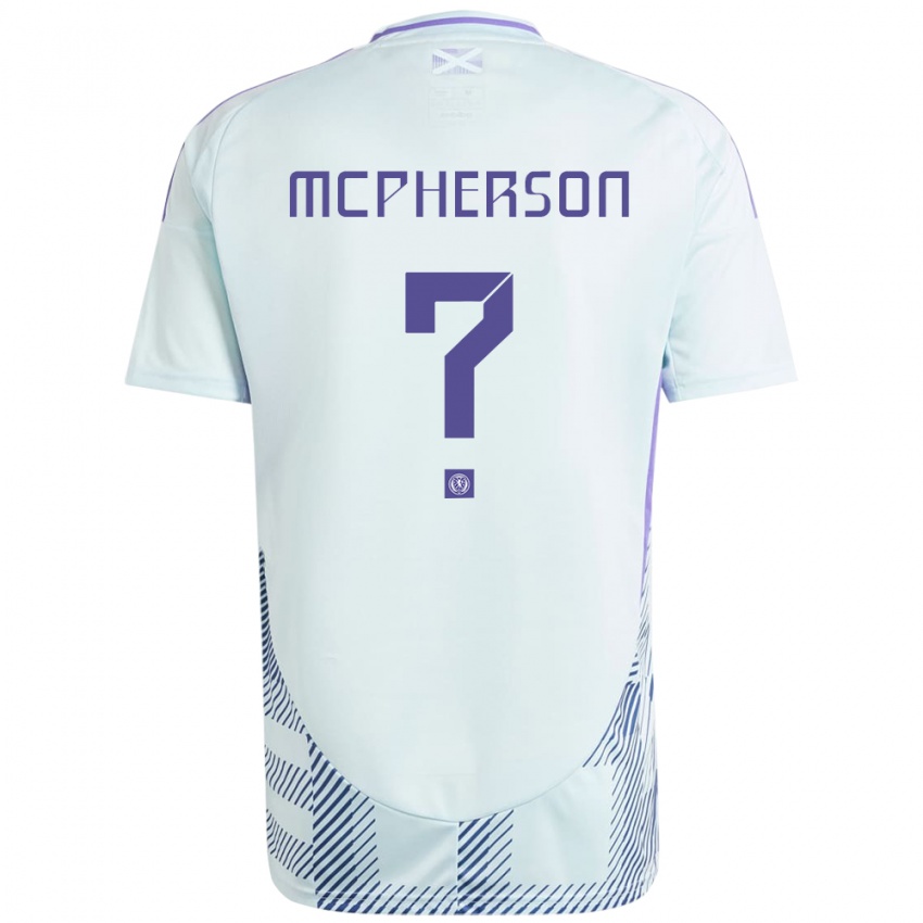 Niño Camiseta Escocia Ben Mcpherson #0 Azul Menta Claro 2ª Equipación 24-26 La Camisa México