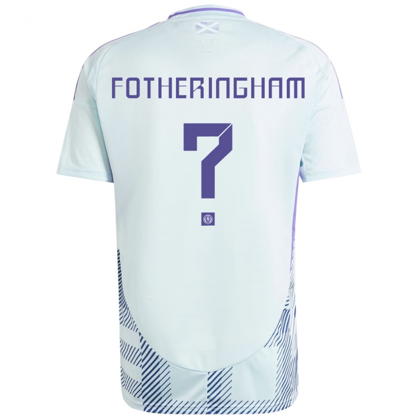 Niño Camiseta Escocia Kai Fotheringham #0 Azul Menta Claro 2ª Equipación 24-26 La Camisa México